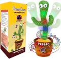 Dancing Cactus Talking Toy Kids Children Plush Electronic Toys Baby Singing Wriggle Voice Recording Repeats What You Say LED Lights Toddler Educational Funny Gift
